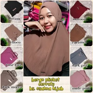 bergo plisket cerruty babydoll by. syahna hijab original best seller terpopuler hijab hits hijab kekinian murah meriah