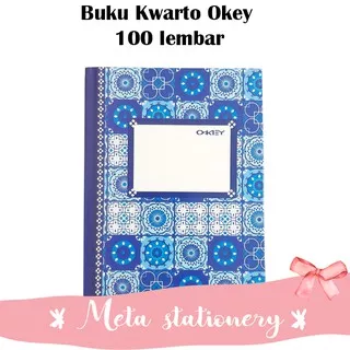 Buku Hard Cover kwarto Okey 100 lembar ( Motif Random )