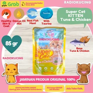 Wet Food Super Cat Kitten Tuna & Chicken 85 gr Makanan Kucing Basah