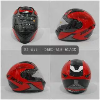 HELM ZEUS FULL FACE HELM ZEUS FULL FACE HELM ZEUS ZS - 811 DRED AL6 BLACK - FREE SMOKE VISOR ZEUS ORIGINAL ( ONGKIR 2KG )