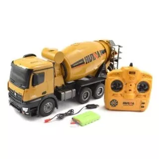 Huina 1574 RC Mixer Truck Metal Alloy 1/14 10CH RC Truk Molen Remote Control Toy And Hobby Toys