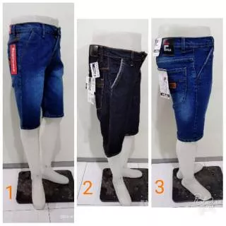 (27-38) Celana Jeans Pendek Slimfit Pria Remaja Dewasa (Biru Dongker , Biowash , Hitam , Garmen)