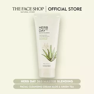 [The Face Shop] Herb Day Cleansing Cream – Aloe & Green Tea - 170ml