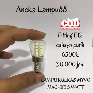 Lampu LED Kulkas 3 watt - bohlam kulkas fitting E12 - LAMPU KULKAS LED