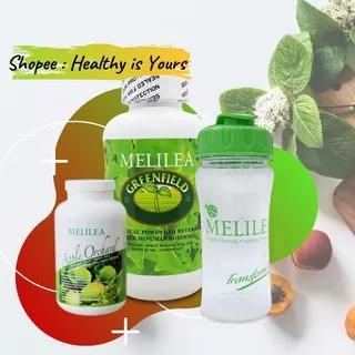 Paket 2 in 1 Plus Shaker - Greenfield Melilea (GFO Melilea) + Apple Orchard + Shaker - Diet & Detox