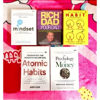Buku Mindset rich dad the power of habit Atomic habits Psychology
