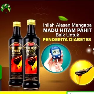 Ar Rohmah - Mahu Hitam Pahit 460 GR | Madu Hitam Plus Propolis | Untk Diabetes, Gula & Kolestrol