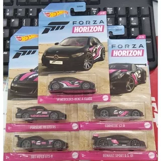 Diecast Hot Wheels SET of 5 Forza Horizon  19 Mercedes Benz A Class Porsche 911 GT3 RS Corvette C7.R SRT Viper GTS-R Renault Sport R.S 01