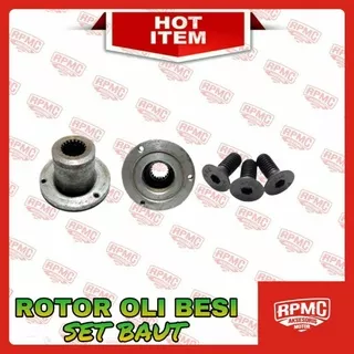 ROTOR OLI BESI BALANCER TOPI MESIKO SET BAUT L CB GL MEGAPRO TIGER PEMBERAT