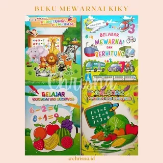 Buku Mewarnai KIKY | Colouring Book | Belajar Mewarnai dan Berhitung | Buku Mewarnai Anak Paud