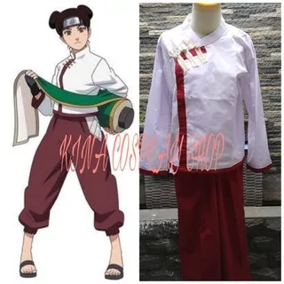 Naruto Shippuden Tenten Default Cosplay Costume Anime