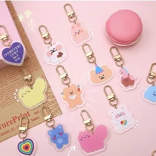 Gantungan Kunci Key Chain Character/Gantungan Kunci Beruang / Bear Cute Keychain / Gantungan Kunci Akrilik Lucu Aesthetic Korea / Key Chain Acrylic