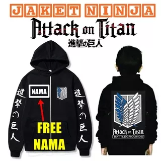 NEW MODEL Sweater Hoodie Anime NARUTO Jaket anak laki laki AOT Attack On Titan usia 4 - 15 tahun