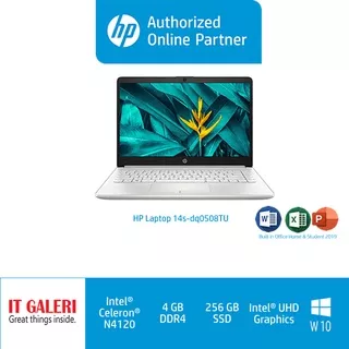 HP 14s-dq0508TU Laptop Intel® Celeron® N4120 - 4 GB - 256 GB - 14 - win10- SIlver