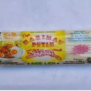 Mie Lidi Putih Cap Harimau GL 500 gr - Mi Lidi - Mi Gandum