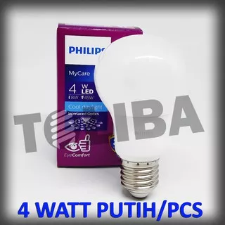 lampu led philips 4watt 4w 4 w 4 watt / lampu philips led putih sni