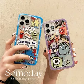 Casing Oppo A96 A76 A54 A15 A15S A53 A7 A5S A12 A11K A3S A33 A52 A72 A92 A31 A12E A16 A74 A9 A5 2020 A95 A73 A91 A83 A71 2018 A57 A39 A37 F9 F15 F11 F5 Youth F7 F1s F3 Reno 3 4G 5G Neo 9 Cartoon Clear Shockproof Soft Phone Case Monsters Back Cover HLE 07