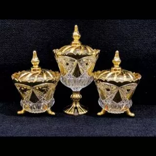 Toples kristal gold set 3/ Toples Kristal Burung Gold