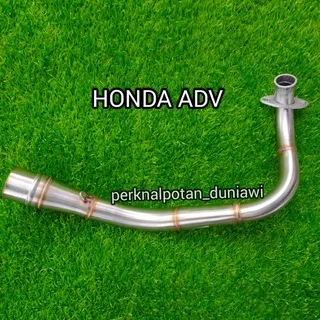 HEADER LEHERAN KNALPOT HONDA ADV PIPA BANDING STAINLESS PNP INLET 50 MM