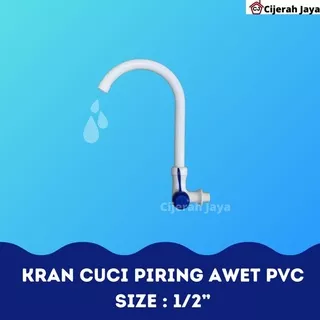KRAN CUCI PIRING AWET PVC 1/2 INCH / KERAN ANGSA DAPUR / KRAN BCP ANTI KARAT