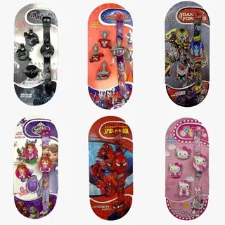 Jam Tangan Anak Digital Laki Perempuan Avenger Spiderman Hello Kitty Transformer Star Wars Frozen