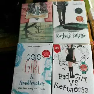 Paket 4 Novel Wattpad Sekolah : Ketua Kelas+Kakak Kelas+OSIS Girl & Troublemaker+Bad Girl vs KETOS