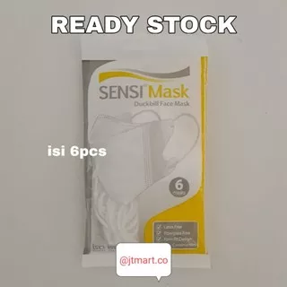 Masker Sensi Duckbill 6 pcs 3ply Masker Wajah Face Mask