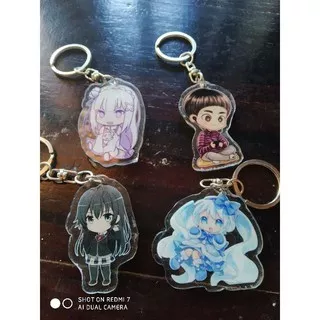 Gantungan kunci transparan,keychain,keyring