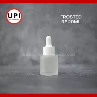 BOTOL KACA 20ML FROSTED & PIPET PUTIH | BOTOL KACA SERUM 20ML