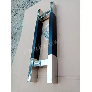 Handle Pintu Rumah / Tarikan Pintu Rumah baut tembus / Pull Handle baut tembus Stainless Kotak 45 cm