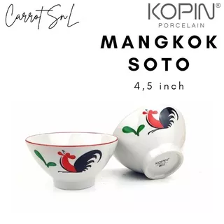 Mangkok Soto Ukuran 4,5 inch Motif Ayam Jago / Mangkok Nasi