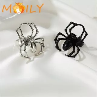 MOILY Fashion Spider Ring Vintage Punk Simulation Animal Promise Biker Rock Mens Rings Stainless Steel Female Male Halloween