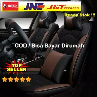 SARUNG JOK MOBIL GRAND LIVINA / LIVINA LAMA BAHAN KULIT SYNTETIC ANTI AIR FULL SET 3 BARIS