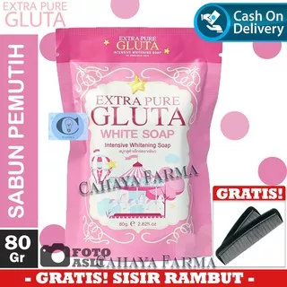 (??BPOM) Extra Pure Gluta Whitening Body Soap Original 80 gr - Sabun Batang Mandi Pemutih Badan