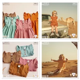 Terbaru NARA Dress Libby earth series Dress anak katun 6bulan - 6tahun