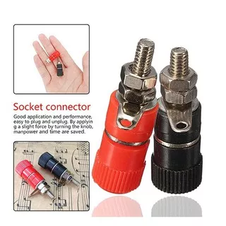 Terminal Binding Post connector jack Banana Merah hitam BA-77B