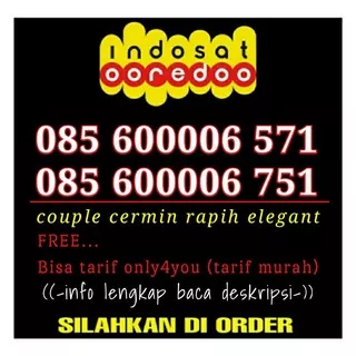 Nomor cantik Indosat Couple kwartet rapih sepasang 150.000