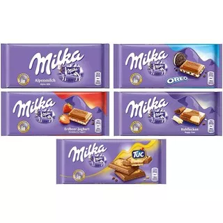 BUY 1 GET 1 [100 GR] - MILKA OREO BUBBLY HAZELNUT RASPBERRY OREO BROWNIE OREO SANDWICH TUC LU MILKA NOISETTE