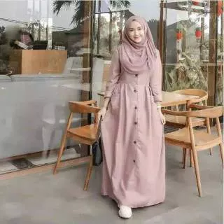 FMOS Angelina dress Maxi Size S M L XL l Gamis Syar`i l Fashion Muslim Terbaru