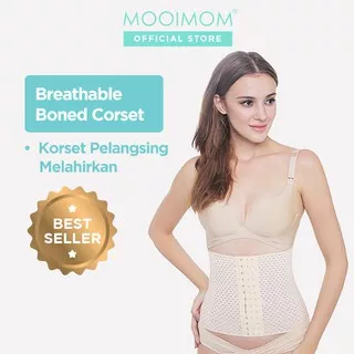 Korset Melahirkan | MOOIMOM Breathable Boned Corset - Korset Pelangsing Pasca Melahirkan (Nude)