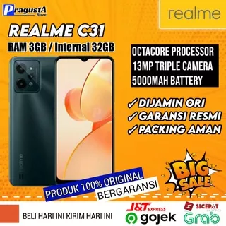Realme C31 3/32GB NEW Garansi Resmi 1 Tahun Realme Indonesia