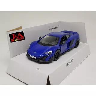 Mc Laren 675LT BIRU - SKALA 36 - KINSMART (DIECAST-MINIATUR)