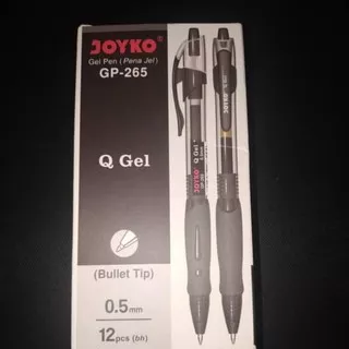 Kualitas Terbaik] Pulpen Gel Pen Klik Joyco Gp-265 Q Gel Hitam 0.5Mm Setara Kenko K-1