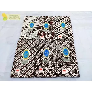 Kain Batik Set Dian Ratih Primisima Cap Cent Pekalongan - Jarik Tapih Liris Putih Panjang  115 x 220 cm