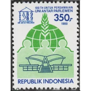 Perangko Filateli C38 Indonesia MNH 1v 04.09.1989 100 Year Inter Parliament Union