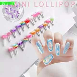 PEWANY Mixed 3D Nail Art Decoration Cute Manicure Accessories Lollipop Nail Art Jewelry Colorful Candy Lollipop Nail Ornament Sweet Cartoon Lovely DIY Nail Art Tool