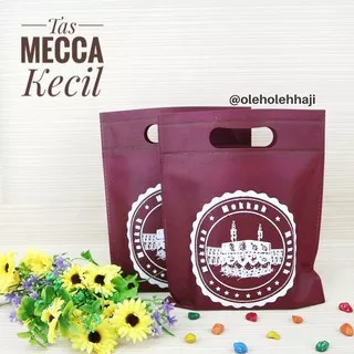 Tas Mecca Kecil Tas Souvenir Bahan Kain Spunbond Goodie Bag Oleh Oleh Haji dan Umroh