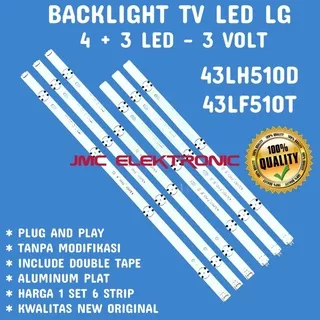 BACKLIGHT TV LED LG 43 INC 43LH510D 43LF510T  LED LAMPU BL LG 43 IN 7K 43LH 510D 510T 43LH510 43LF510 43INC 7 KANCING 3V