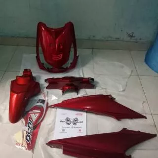 Body motor Honda beat karbu warna merah marron dan stiker th 2008 2009 2010 2011 2012