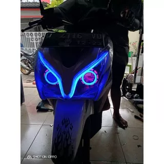 Lampu Projie Headlamp Vario old 125 l Custom Reflektor Vario Old Lampu Alis 2 warna sen running sett